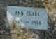  Mary Antonio “Ann” <I>Selman</I> Clark