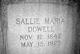  Sallie Maria Dowell