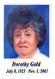  Dorothy Claire <I>Gehlbach</I> Gold