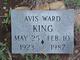  Avis Alberta <I>Ward</I> King