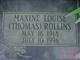  Maxine Louise <I>Thomas</I> Rollins