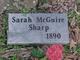  Sarah Elizabeth <I>McGuire</I> Sharp