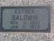  Ester <I>Buchman</I> Baldwin
