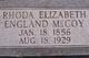  Rhoda Elizabeth <I>England</I> McCoy