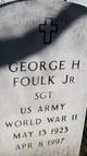 SGT George H Foulk Jr.