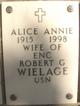  Alice Annie <I>Frye</I> Wielage