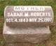  Sarah M. <I>Morrow</I> Roberts
