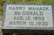  Harry Manack McDonald