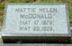  Mattie Helen <I>Ezell</I> McDonald