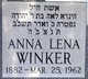  Hannah (Anna Lena) Lena <I>Langman</I> Winker