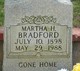  Martha Elizabeth <I>Haney</I> Bradford