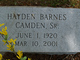  Hayden Barnes Camden Sr.