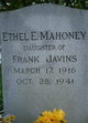  Ethel E <I>Javins</I> Mahoney