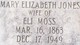  Mary Elizabeth <I>Jones</I> Moss
