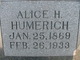  Alice H. <I>Judd</I> Humerich