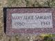  Mary Alice “Matie” <I>Spotts</I> Sargent