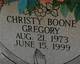  Christy <I>Boone</I> Gregory