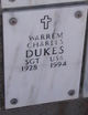 SGT Warren Charles Dukes