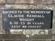  Claude Kendall Wright