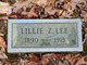  Lillie Z. <I>Thweatt</I> Lee