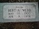  Bert Webb