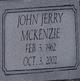  John Jerry Mckenzie