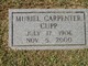  Muriel <I>Carpenter</I> Cupp