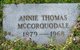  Annie <I>Thomas</I> McCorquodale