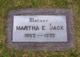  Martha E “Mattie” <I>Hubbs</I> Jack