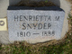 Henrietta Mariah <I>Stockwell</I> Snyder