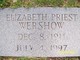  Elizabeth Card <I>Priest</I> Wershow