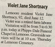 Violet Jane <I>Hunt</I> Shortnacy