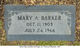  Mary Agatha <I>Todd</I> Barker