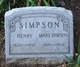  Mary <I>Dawson</I> Simpson