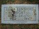 Mrs Agnes Lovia <I>Lunsford</I> Hight