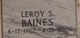  Leroy S Baines