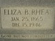  Elizabeth Bell “Eliza Bell” <I>Ray</I> Rhea