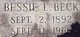  Bessie L <I>Booth</I> Beck