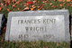  Frances Jane <I>Kent</I> Wright