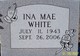  Ina Mae <I>Lunsford</I> White