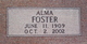  Alma Francis <I>Simmons</I> Foster