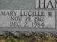  Mary Lucille     W. Hamilton