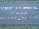 PFC Robert Handley Humphreys