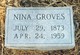  Delina Jane “Nina” <I>Brooks</I> Groves