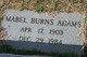 Mabel R. <I>Burns</I> Adams
