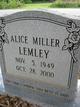  Alice <I>Miller</I> Lemley