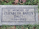  Elizabeth Margaret <I>Bailey</I> Davis