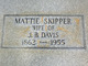  Mattie <I>Skipper</I> Davis