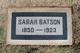 Profile photo:  Sarah Caroline <I>Lyon</I> Batson