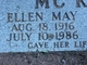  Ellen May <I>Baker</I> McKinnis